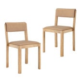 Temple &amp; Webster Alex Solid Oak Wood Dining Chairs