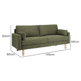 Temple &amp; Webster Oslo 3 Seater Upholstered Sofa