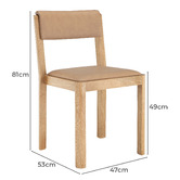 Temple &amp; Webster Alex Solid Oak Wood Dining Chairs