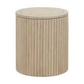 Temple &amp; Webster Como Eucalyptus Wood Outdoor Side Table