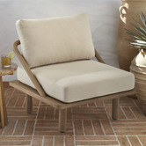 Temple &amp; Webster Bilgola Acacia Wood Outdoor Lounge Chair