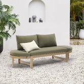 Temple &amp; Webster Martinique Acacia Wood Outdoor Daybed