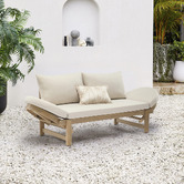 Temple &amp; Webster Martinique Acacia Wood Outdoor Daybed