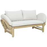Temple &amp; Webster Martinique Acacia Wood Outdoor Daybed