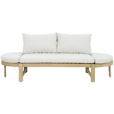 Temple &amp; Webster Martinique Acacia Wood Outdoor Daybed