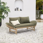 Temple &amp; Webster Martinique Acacia Wood Outdoor Daybed