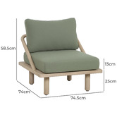 Temple &amp; Webster Bilgola Acacia Wood Outdoor Lounge Chair