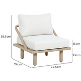 Temple &amp; Webster Bilgola Acacia Wood Outdoor Lounge Chair