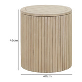 Temple &amp; Webster Como Eucalyptus Wood Outdoor Side Table