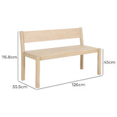 Temple &amp; Webster Andie Eucalyptus Wood Garden Bench