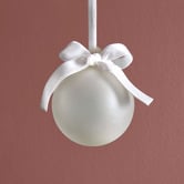Temple &amp; Webster Set of 6 Velvet Bow Glass Baubles