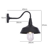 Temple &amp; Webster Melrose Gooseneck Outdoor Wall Light
