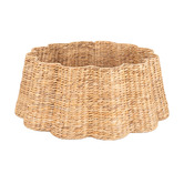 Temple &amp; Webster Wavy Water Hyacinth Christmas Tree Skirt