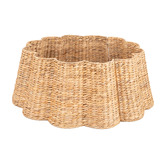 Temple &amp; Webster Wavy Water Hyacinth Christmas Tree Skirt