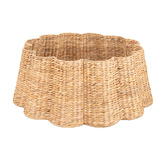 Temple &amp; Webster Wavy Water Hyacinth Christmas Tree Skirt