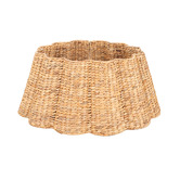 Temple &amp; Webster Wavy Water Hyacinth Christmas Tree Skirt