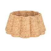 Temple &amp; Webster Wavy Water Hyacinth Christmas Tree Skirt