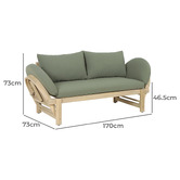 Temple &amp; Webster Martinique Acacia Wood Outdoor Daybed