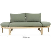 Temple &amp; Webster Martinique Acacia Wood Outdoor Daybed