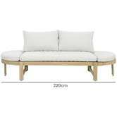 Temple &amp; Webster Martinique Acacia Wood Outdoor Daybed