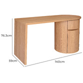 Temple &amp; Webster Stevie Pillar 140cm Desk