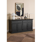 Temple &amp; Webster Large Black Hamptons Maison Sideboard Buffet