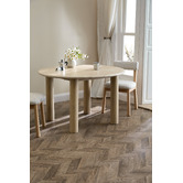 Temple &amp; Webster Asha Mango Wood &amp; Travertine Dining Table