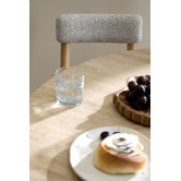 Temple &amp; Webster Asha Mango Wood &amp; Travertine Dining Table