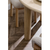 Temple &amp; Webster Asha Mango Wood &amp; Travertine Dining Table