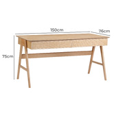 Temple &amp; Webster Light Timber Torsby Writing Desk