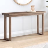 Temple &amp; Webster Ski-Leg Oak Wood Console Table
