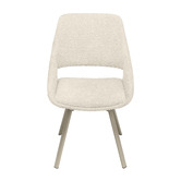Temple &amp; Webster Jake Boucle Swivel Dining Chairs