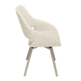 Temple &amp; Webster Jake Boucle Swivel Dining Chairs