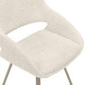 Temple &amp; Webster Jake Boucle Swivel Dining Chairs