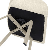 Temple &amp; Webster Jake Boucle Swivel Dining Chairs