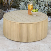 Temple &amp; Webster Como Eucalyptus Wood Outdoor Coffee Table