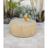 Temple &amp; Webster Como Eucalyptus Wood Outdoor Coffee Table