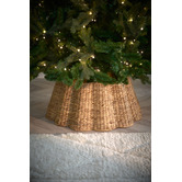 Temple &amp; Webster Wavy Water Hyacinth Christmas Tree Skirt