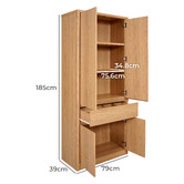Temple &amp; Webster 185cm Taylor 4 Door 1 Drawer Cupboard