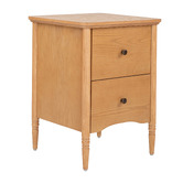Temple &amp; Webster Willa 2 Drawer Ash Wood Bedside Table