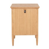 Temple &amp; Webster Willa 2 Drawer Ash Wood Bedside Table