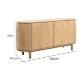 Temple &amp; Webster 150cm Premium Cannes Curved Sideboard