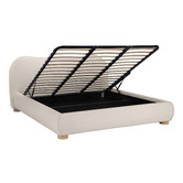 Temple &amp; Webster Paloma Boucle Gas Lift Storage Bed