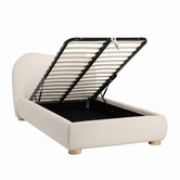Temple &amp; Webster Paloma Boucle Gas Lift Storage Bed
