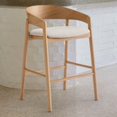 Temple &amp; Webster 67cm Mattia Curved Back Solid Bar Stool