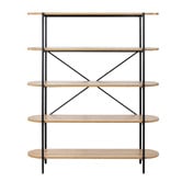 Temple &amp; Webster Brooke 5 Tier Curved Bookcase