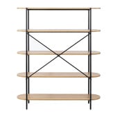 Temple &amp; Webster Brooke 5 Tier Curved Bookcase