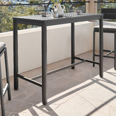 Temple &amp; Webster 4 Seater Kamari Outdoor Bar Table