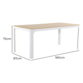 Temple &amp; Webster Sandie Aluminium Outdoor Dining Table