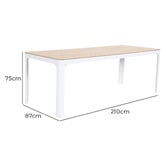 Temple &amp; Webster Sandie Aluminium Outdoor Dining Table